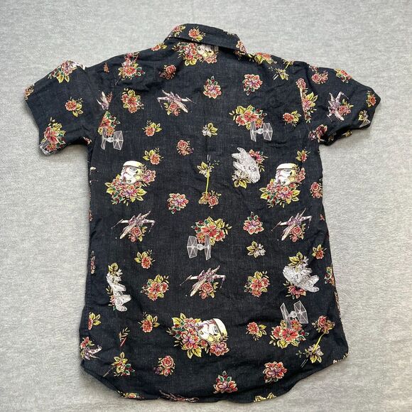 Star Wars Shirt Mens‎ Small Black Hawaiian Floral Stormtrooper Falcon X-Wing AOP - Picture 5 of 10